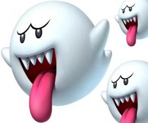 Puzzle Boo από Super Mario Bros παιχνίδι. Οι Boos είναι φασματική πλάσματα με κοφτερά δόντια και μακριά γλώσσες